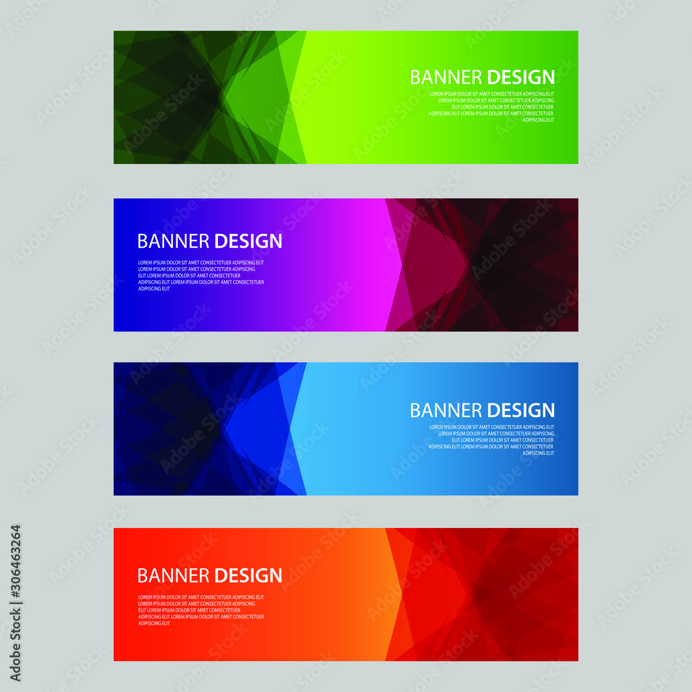 Naklejka premium Vector Abstract design banner web template