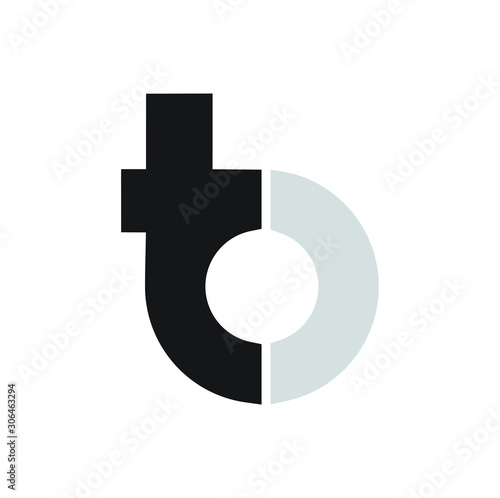 Initial / Letter T and B for logo design inspiration - Vector