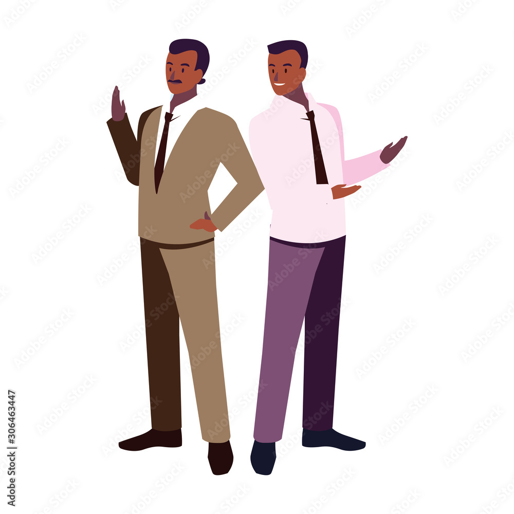 businessmen standing with various views, poses and gestures businessmen standing with various views, poses and gestures