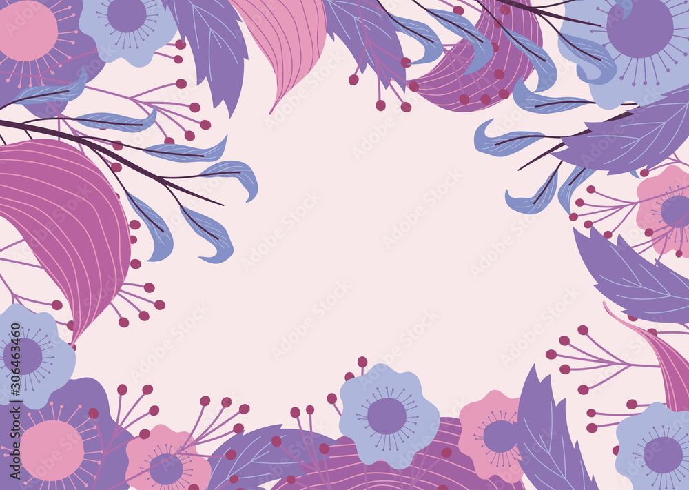 background flowers leaves foliage decoration floral