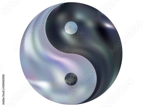 Colorful background in the form of yin yang.