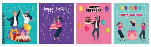 happy birthday, people celebration party event decoration banners