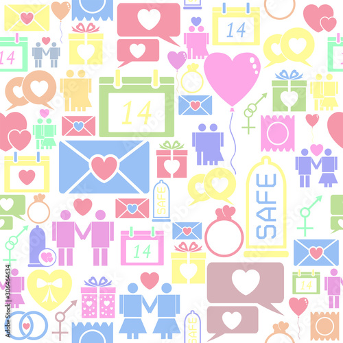love seamless pattern background icon.