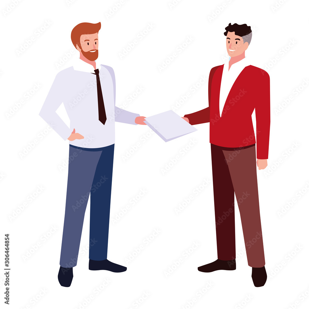 businessmen standing with various views, poses and gestures businessmen standing with various views, poses and gestures