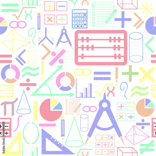 math seamless pattern background icon.