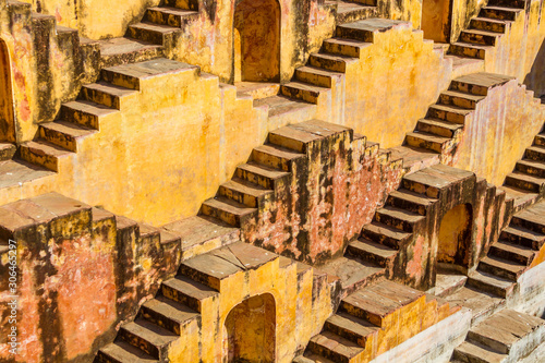 The Panna Meena stepwell near the Amber Palace in Rajasthan, India