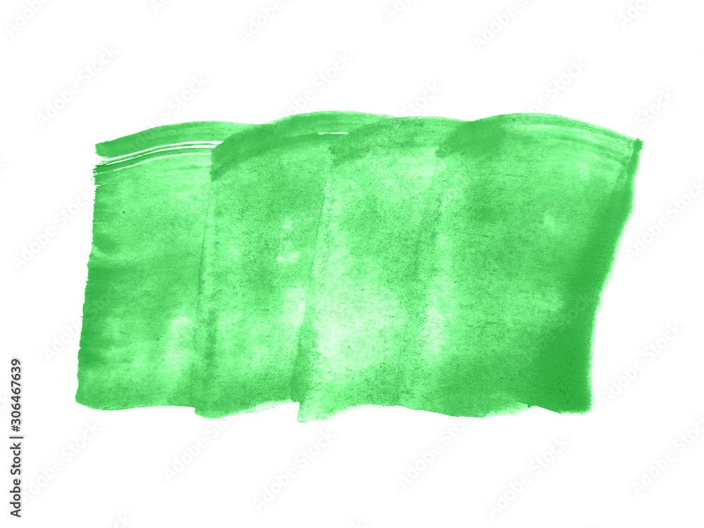 Fototapeta premium Green watercolor scribble texture. Abstract watercolor on white background. Green abstract watercolor background. It is a hand drawn.