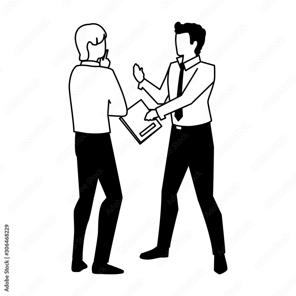 businessmen with standing on white background businessmen with standing on white background