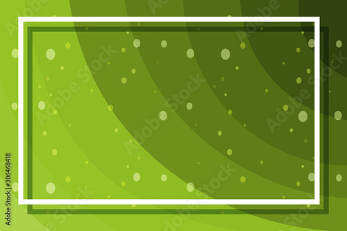 Green background with white frame