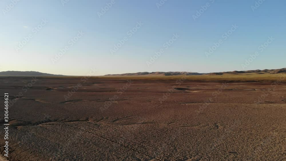 Drone video over empty salt flats in Nevada Drone video over empty salt flats in Nevada