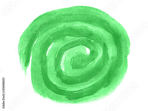 Green watercolor scribble texture. Abstract watercolor on white background. Green abstract watercolor background. It is a hand drawn.