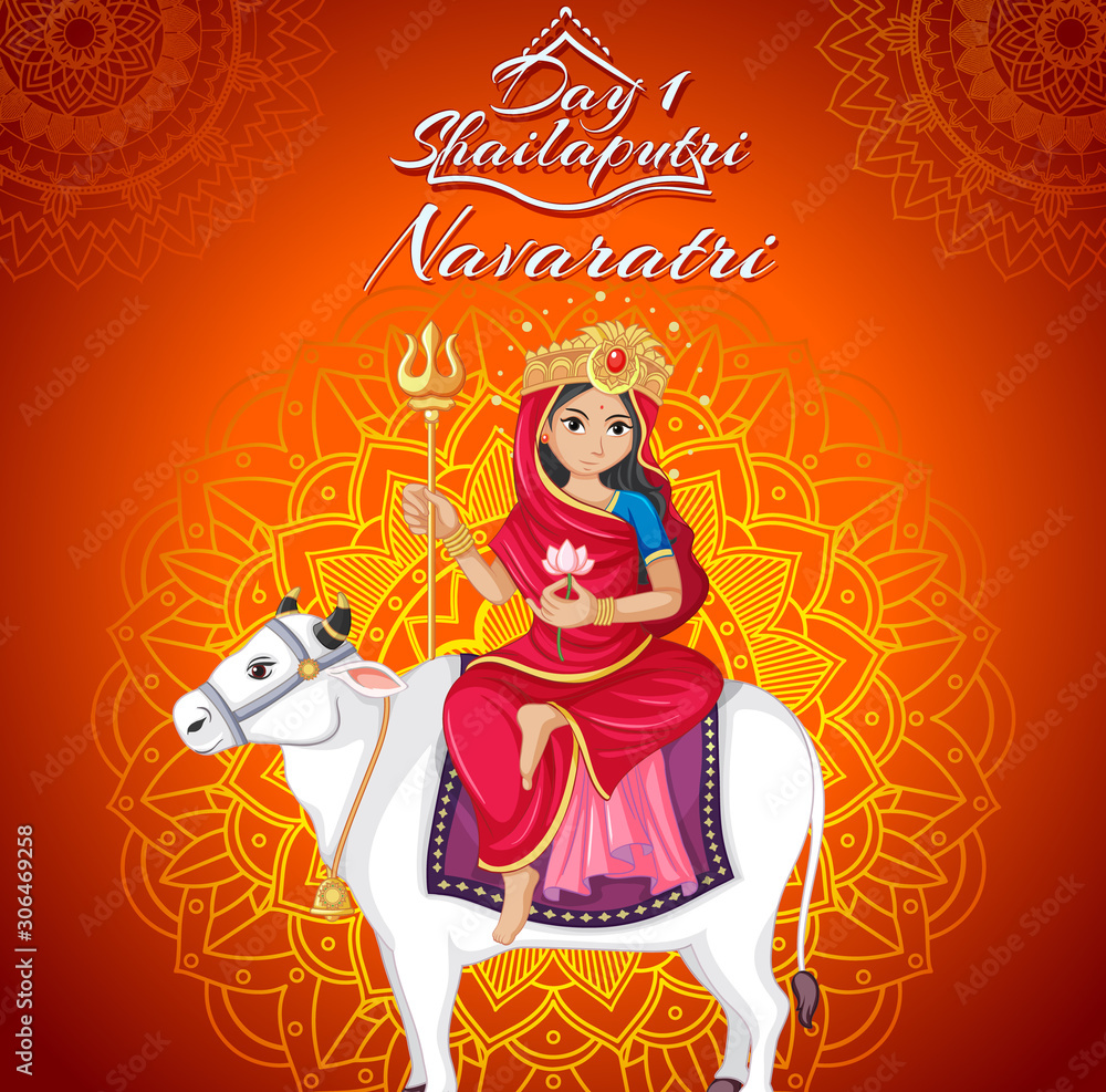 Navaratri poster design with goddess Navaratri poster design with goddess