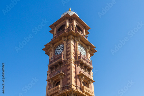 Jodhpur, India,18th January 2017 - The  famous clocktower in Jodhpur. photo