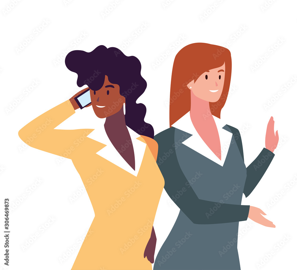 cute businesswomen with various views, poses and gestures cute businesswomen with various views, poses and gestures