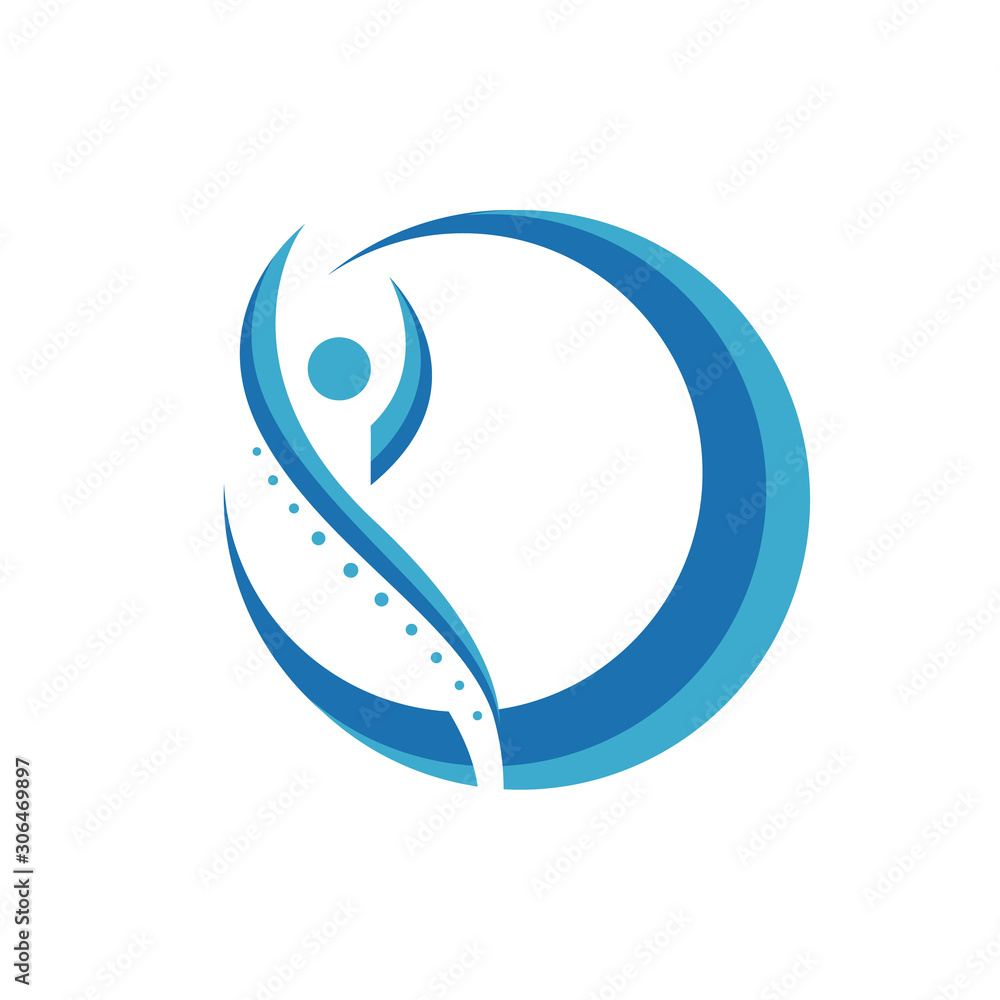 Fototapeta premium wellness logo design vector illustration. health care green leaf symbol sign isolated
