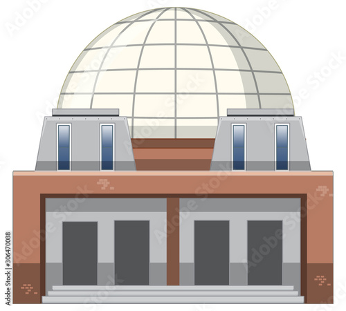Isolated picture of modern building