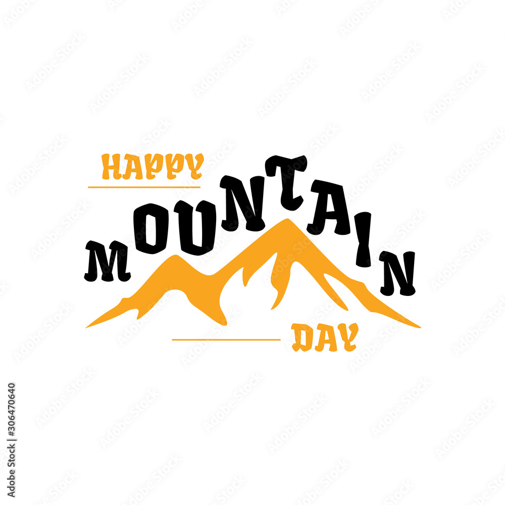 International Mountain Day Vector. for greeting card, poster and banner. symbol illustrations