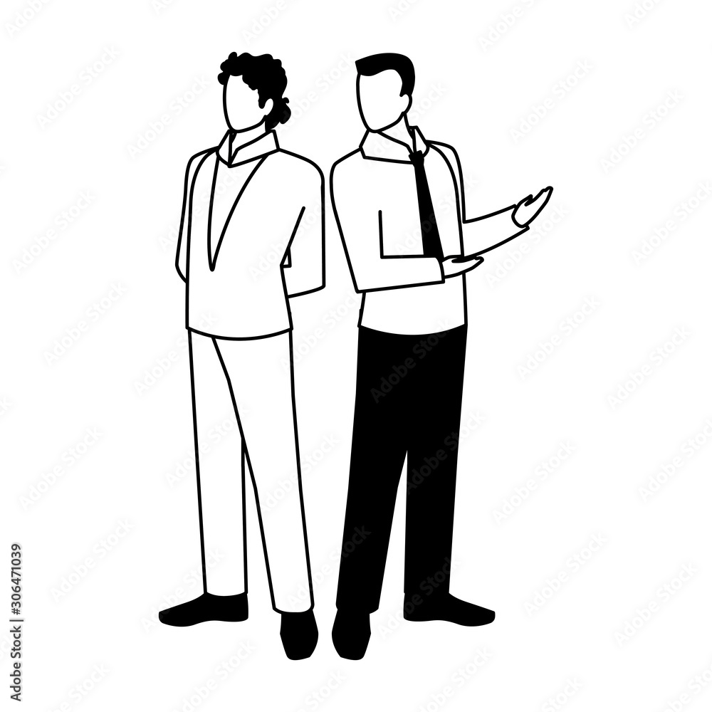 businessmen standing with various views, poses businessmen standing with various views, poses