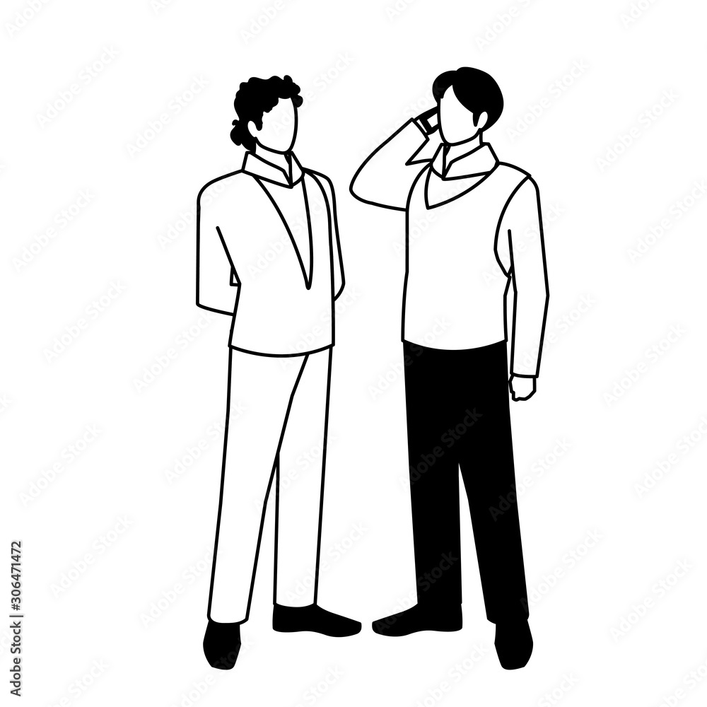 businessmen standing with various views, poses businessmen standing with various views, poses