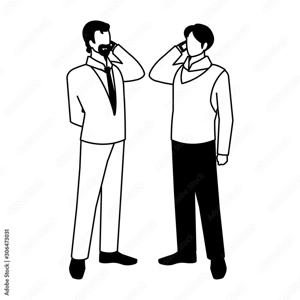 businessmen standing with various views, poses businessmen standing with various views, poses