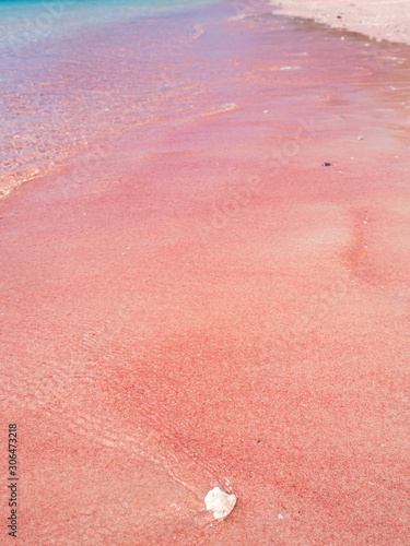 Indonesia, november 2019: Sunny day on Pink Beach in Komodo National Park
