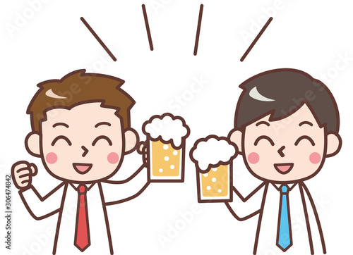 ビールで乾杯