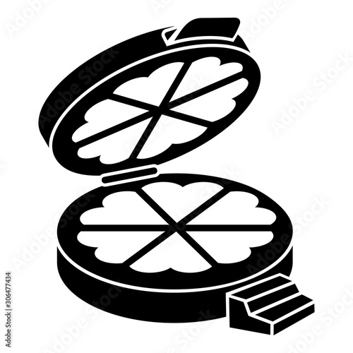 Waffle maker icon. Simple illustration of waffle maker vector icon for web design isolated on white background