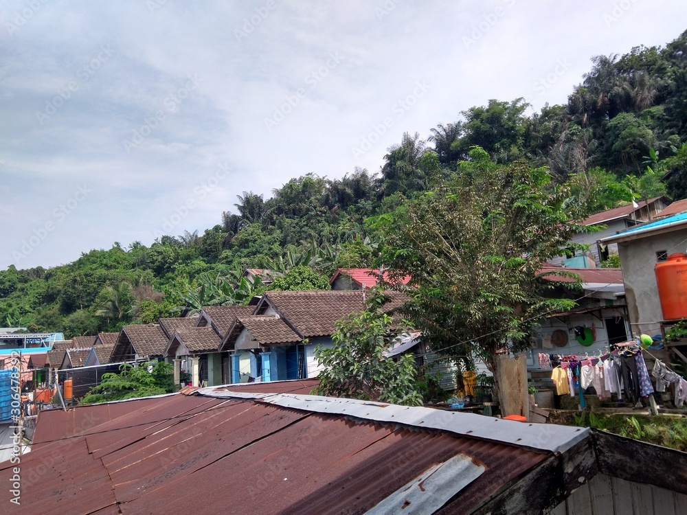Naklejka premium hometown indonesia