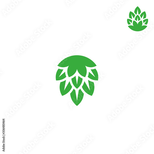 Green hop. Vector illustration