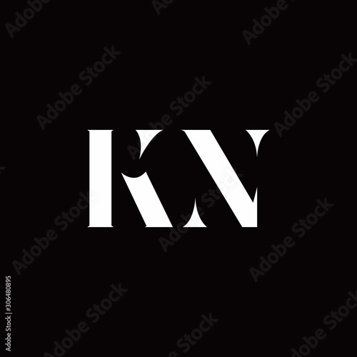 KN Logo Letter Initial Logo Designs Template