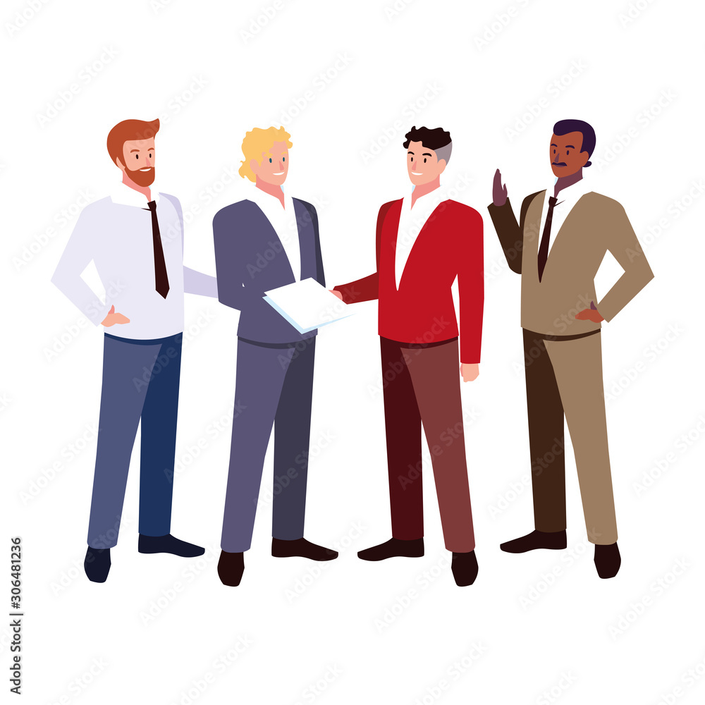 set of businessmen with various views, poses and gestures set of businessmen with various views, poses and gestures