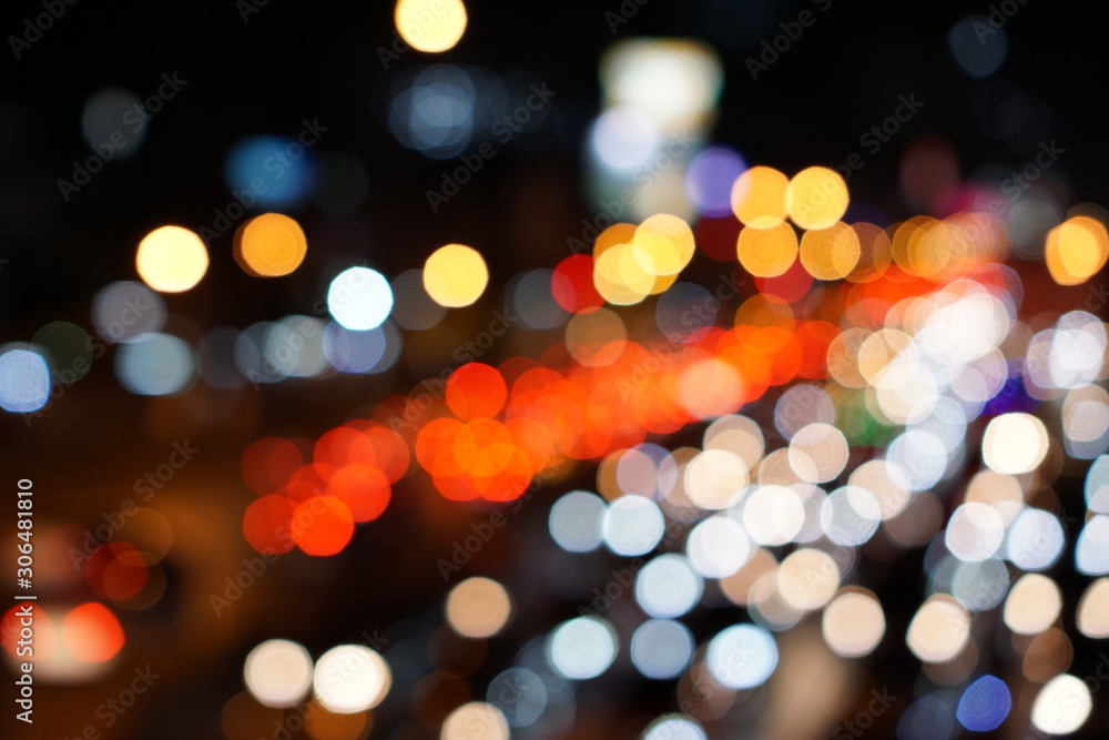 Fototapeta premium night light bokeh multi color background