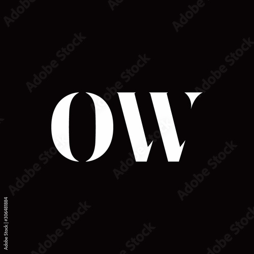 OW Logo Letter Initial Logo Designs Template