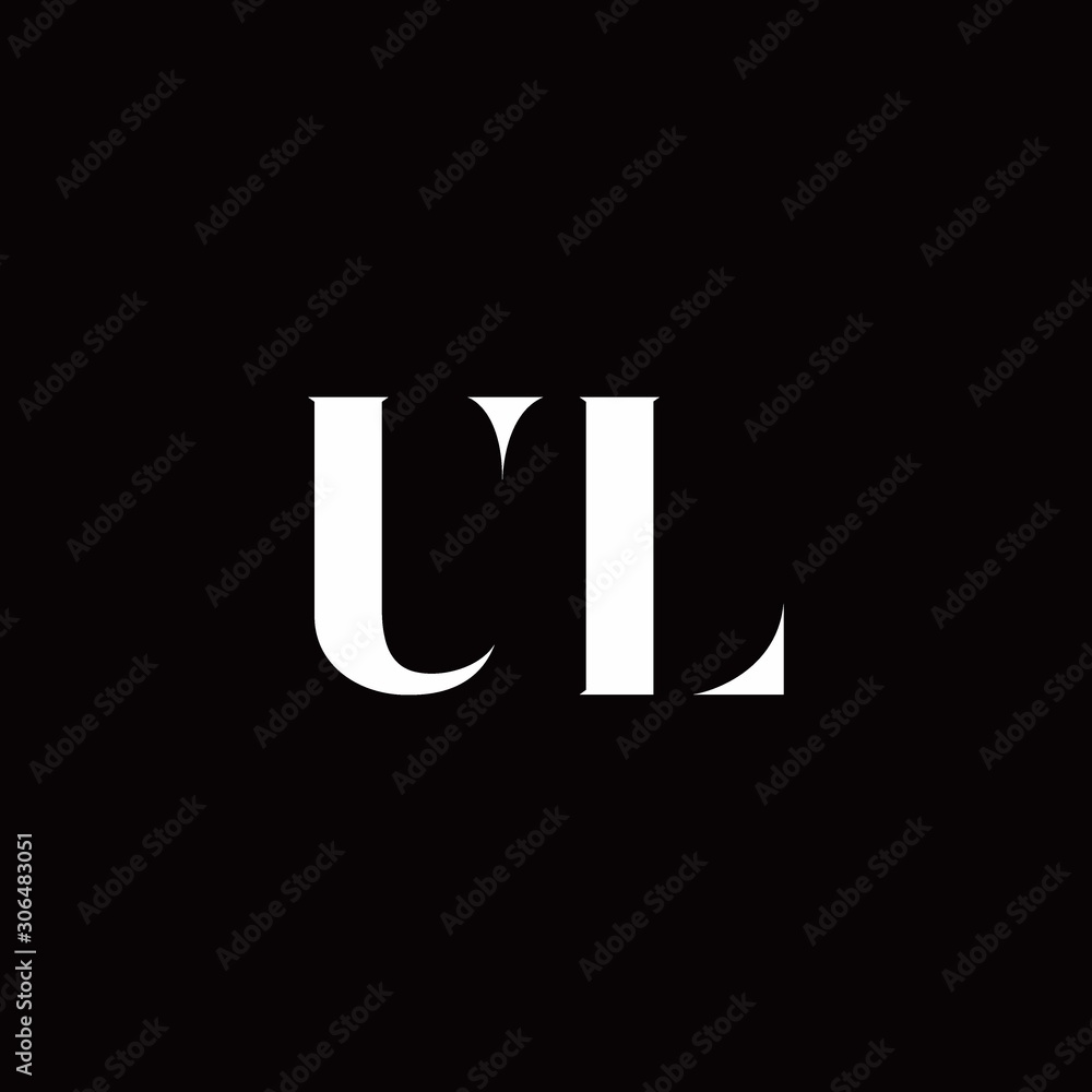 UL Logo Letter Initial Logo Designs Template - obrazy, fototapety, plakaty 