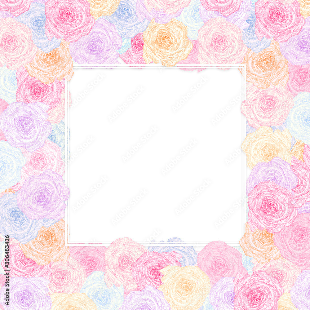 Detailed hand drawn flowers set - blooming roses.Set of card with flower rose, leaves. Wedding ornament concept. Floral poster, invite. Decorative greeting card or invitation design background Detailed hand drawn flowers set - blooming roses.Set of card with flower rose, leaves. Wedding ornament concept. Floral poster, invite. Decorative greeting card or invitation design background