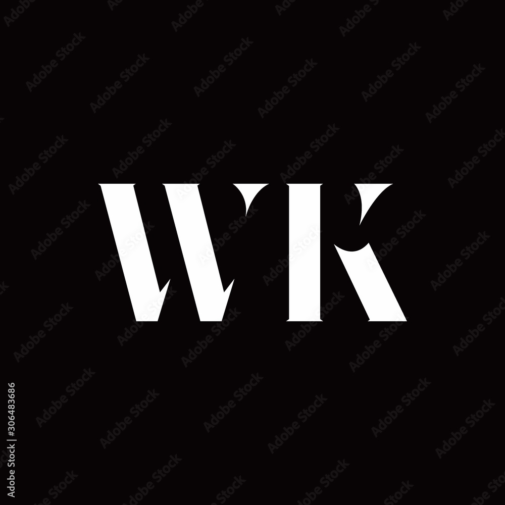 WK Logo Letter Initial Logo Designs Template WK Logo Letter Initial Logo Designs Template
