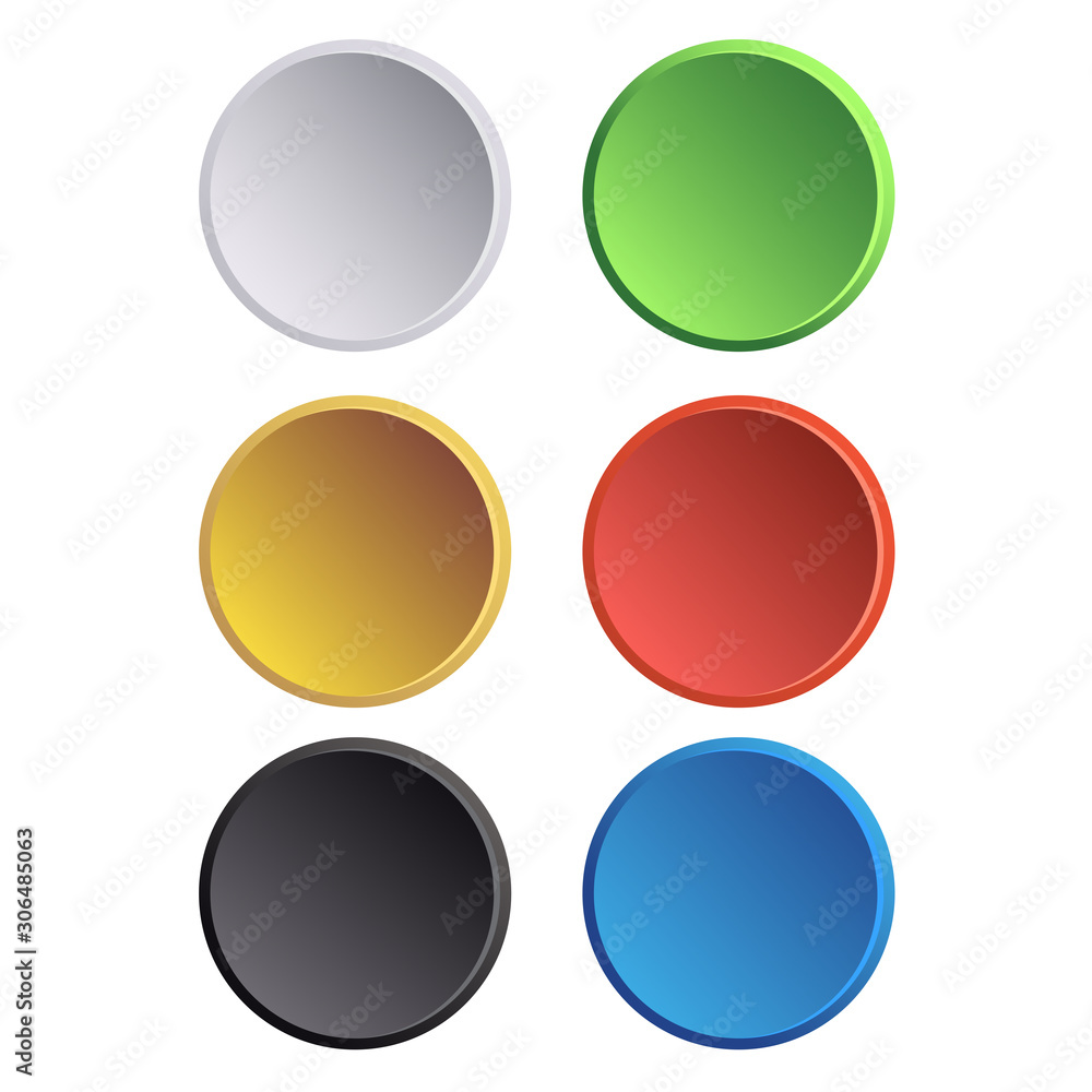 Vector set of colour badge or button for web, app, for decoration. Vector set of colour badge or button for web, app, for decoration.