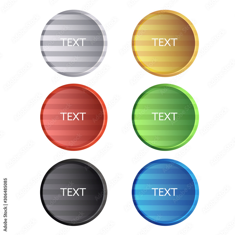 Vector set of colour badge or button for web, app, for decoration. Vector set of colour badge or button for web, app, for decoration.