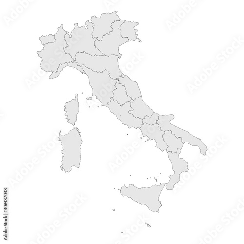 Italy political map vector