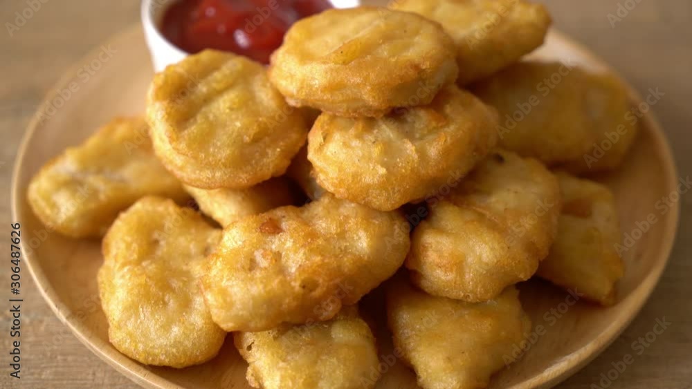 fried Chicken nuggets with sauce fried Chicken nuggets with sauce