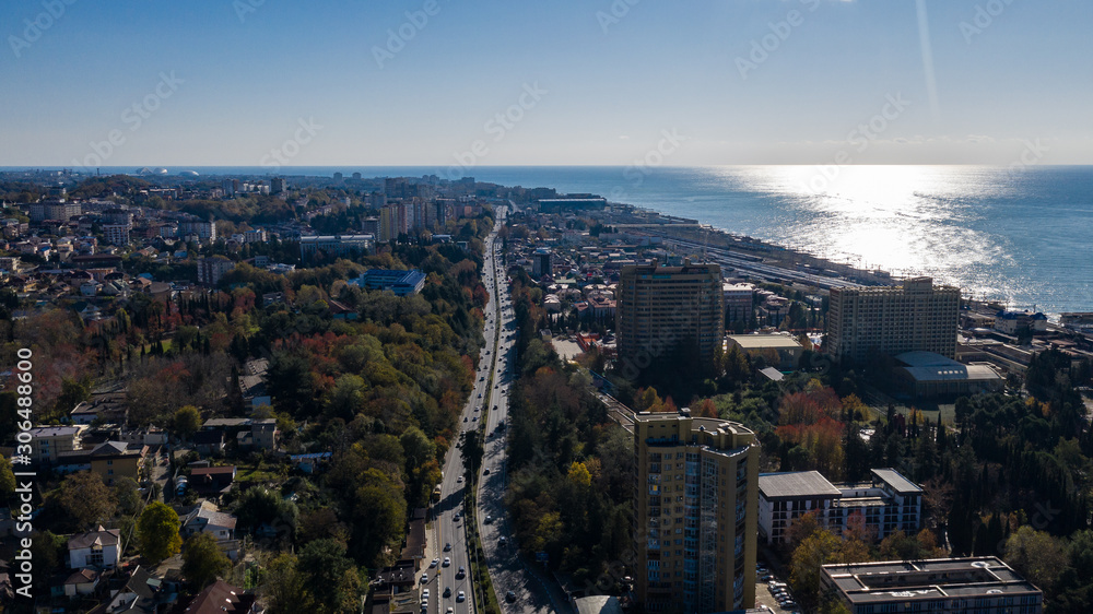 Obraz premium aerial view of the city