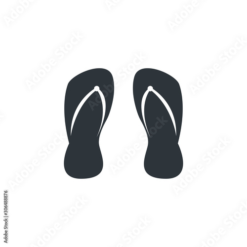 Rubber slippers vector symbol