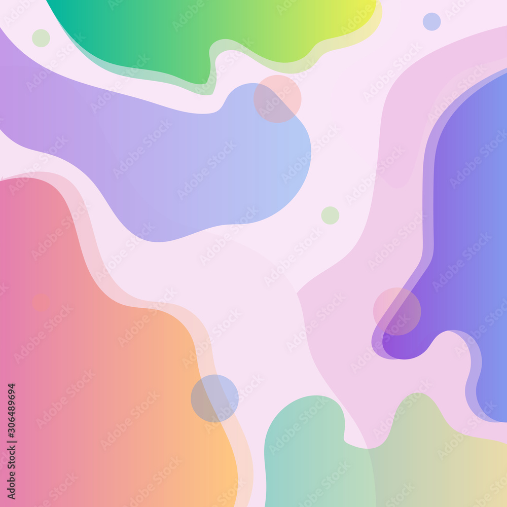 Fluid Colorful Gradient Shapes Composition. Minimal Geometric Background. Trendy Gradients Liquid Shapes Colorful Geometric Background