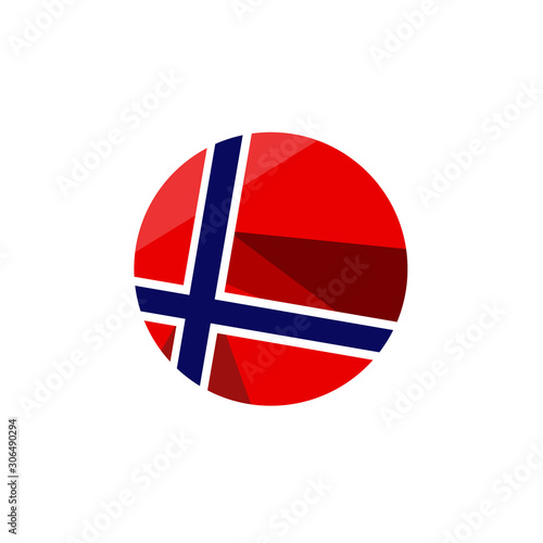 stylish modern norway flags logo. red blue cross norwegian flag vector design illustrations