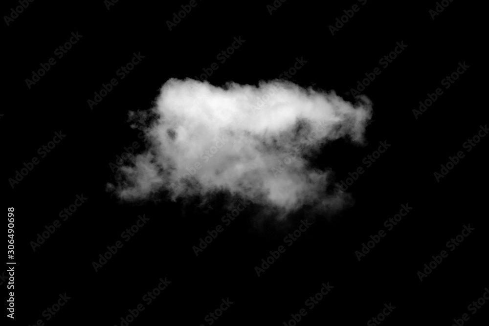 White cloud with black background White cloud with black background