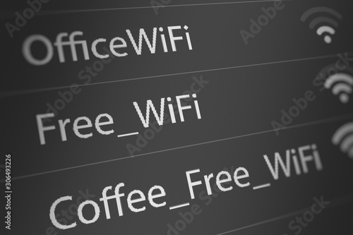 Wi-Fi Names with Signal Strength