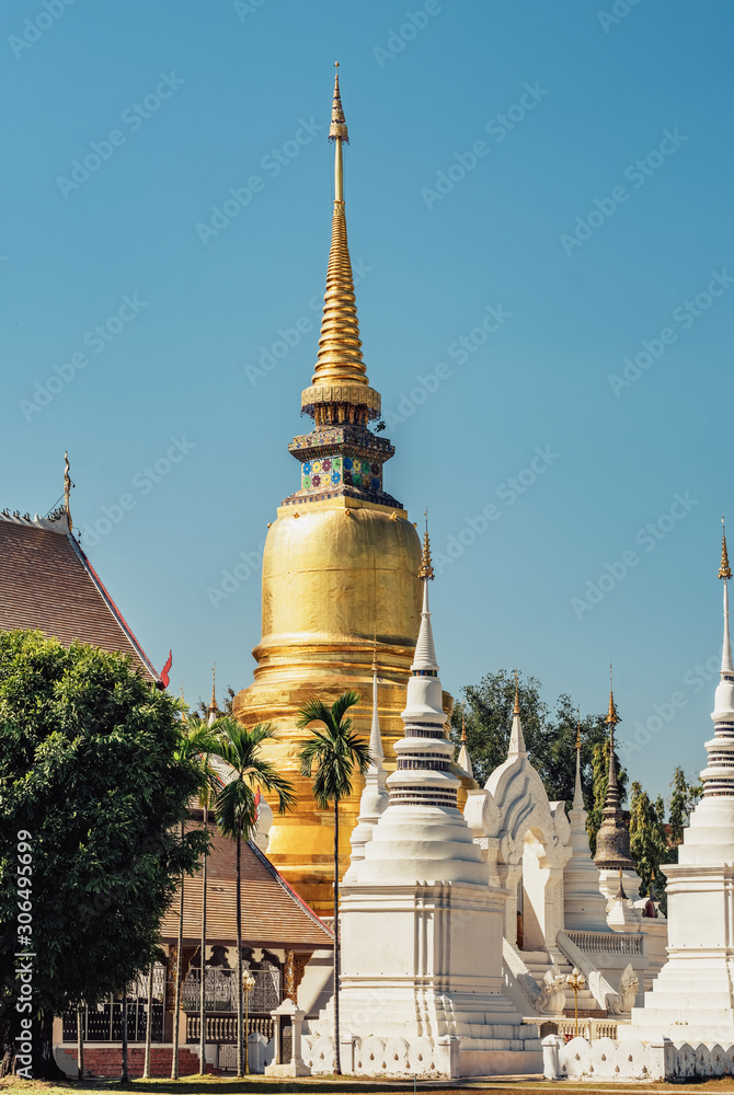 Fototapeta premium Wat Suan Dok temple in Chiang Mai, Thailand