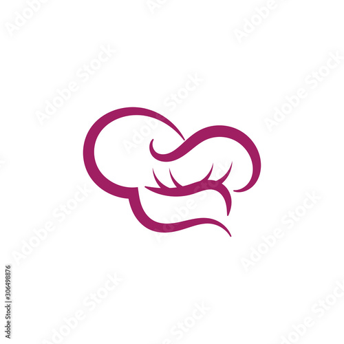 Hat chef logo creative template vector illustration