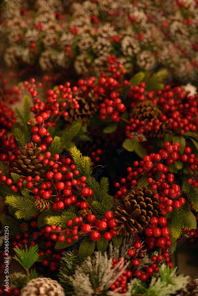 Christmas background, with Christmas tree and decorations Christmas background, with Christmas tree and decorations