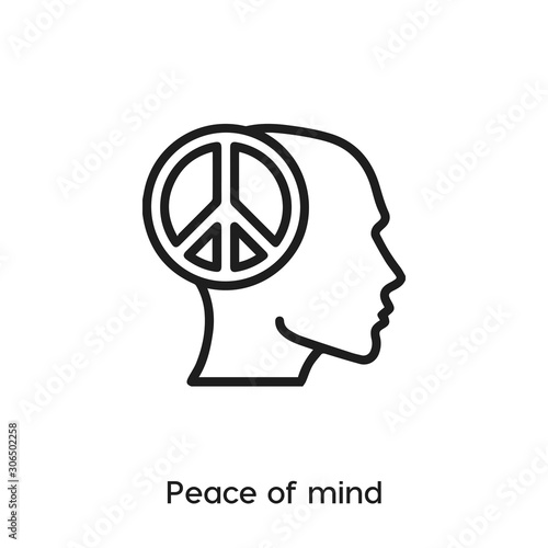 peace of mind icon vector sign symbol